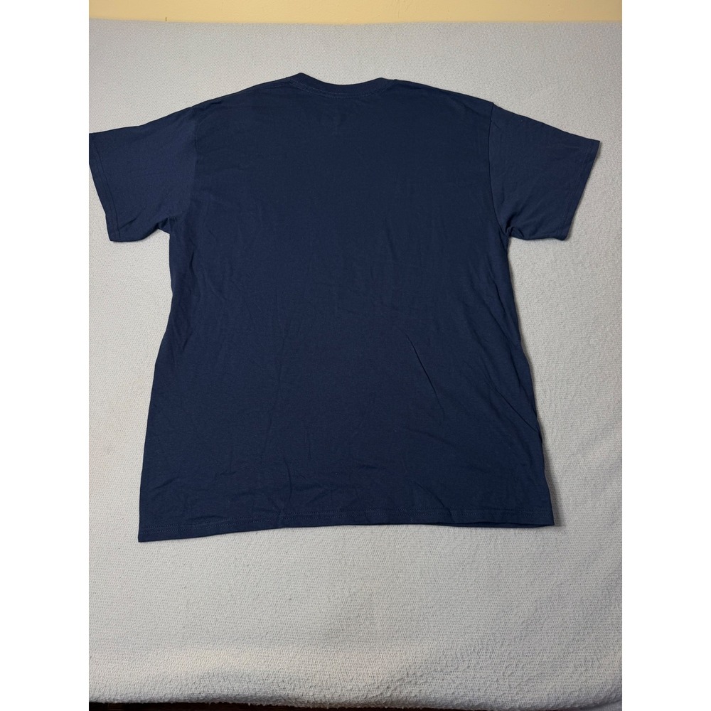 Captivating West Virginia Mountaineers Football T-Shirt Navy Blue Mens Large - Picture 2 of 7